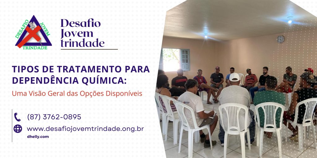 Opções de tratamento para dependência química.