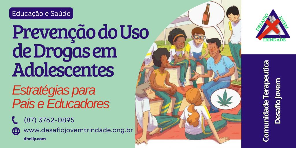 Pais e educadores orientam adolescentes sobre prevenção do uso de drogas.