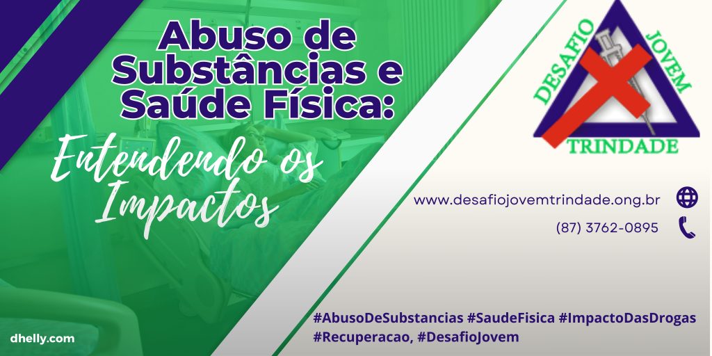 Imagem ilustrativa mostrando os efeitos negativos do abuso de substâncias na saúde física.