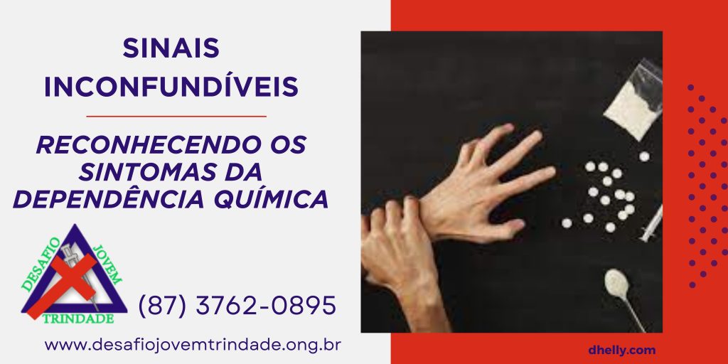 Imagem mostrando sinais físicos e comportamentais da dependência química.